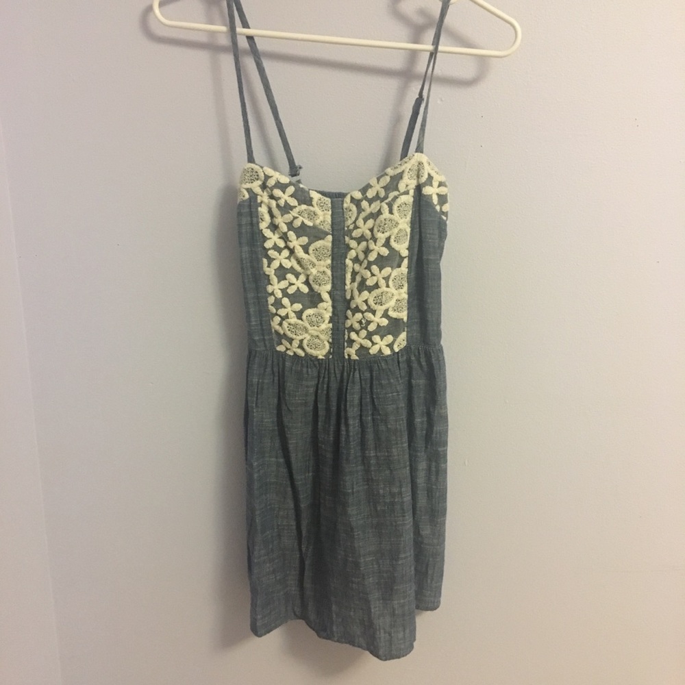 Summer dress with lace front , lightly used
